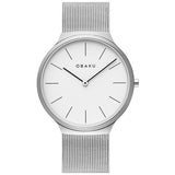 Ole Brix Obaku Ur Herrestål Hvid Skive Safirglas 4,9Mm V240Gxcwmc