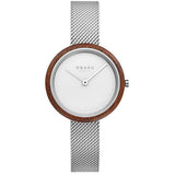 Ole Brix Obaku Dameur Med Trækrans, Safir Glas Og Stål Meshlænke V245Lxcimc